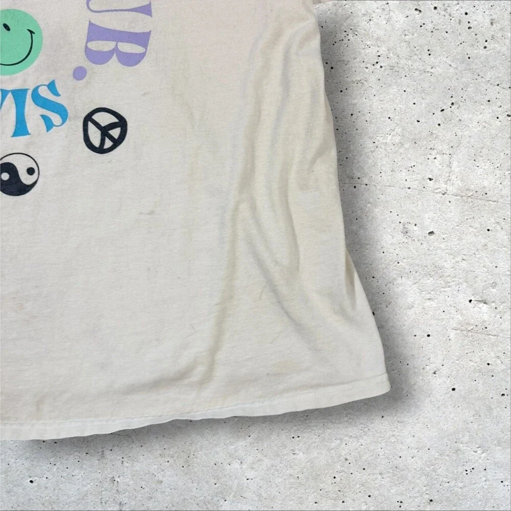 Smiley Originals Self Love Club Graphic T Shirt Womens Size OS One Size Beige